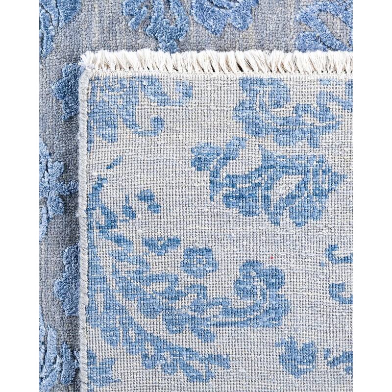 Ikat One-of-a-Kind Hand-Knotted Area Rug, Gray - 8' 2" x 10' 2"