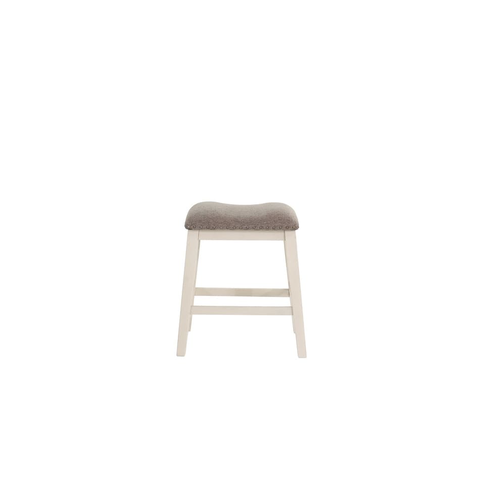 2-Piece Modern Counter Stool Set - Light Wood Finish with Cushion Seat