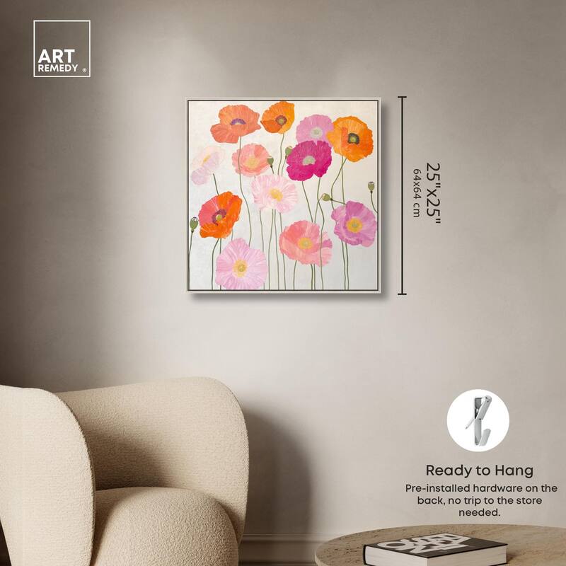Sunset Poppy Chorus II Canvas by Art Remedy