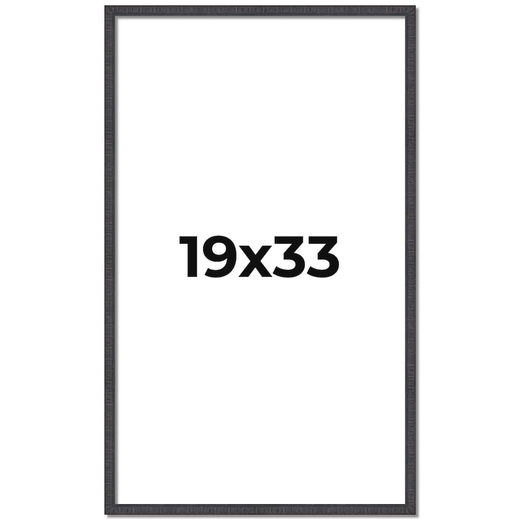 19x33 Frame Brown Solid Wood Picture Frame - Complete Modern Photo