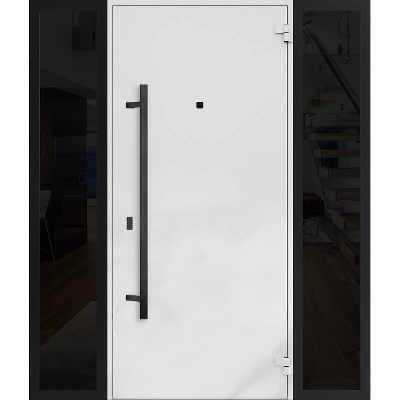 VDOMDOORS | Front Door Exterior Door | Fiberglass | Frame & Hardware Included | 18x80, Oak Entry Door Steel Entry Door
