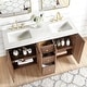 preview thumbnail 71 of 126, Oza Bath Vanity with Quartz Stone Top and Mirror