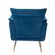 preview thumbnail 11 of 89, HULALA HOME 1ida Modern Velvet Tufted Accent Armchair with Gold Metal Legs