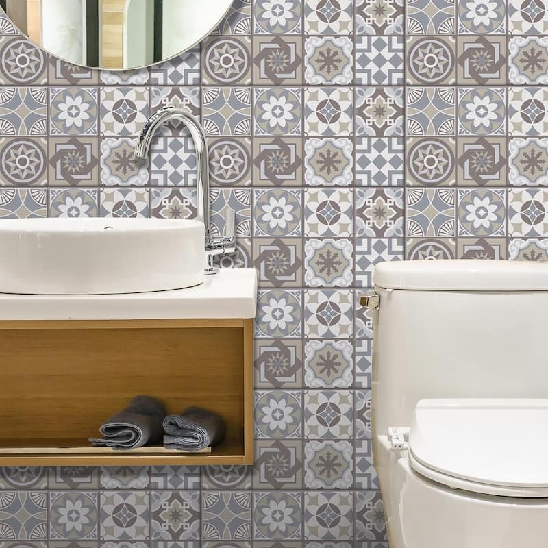 Walplus 3D Sticker Tile Splashbacks Mosaics Peel and Stick Kitchen Backsplash