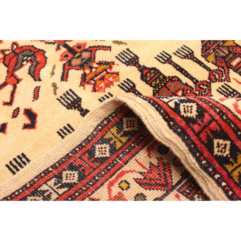 ECARPETGALLERY Hand-knotted Teimani Beige Wool Rug - 2'8 x 4'5