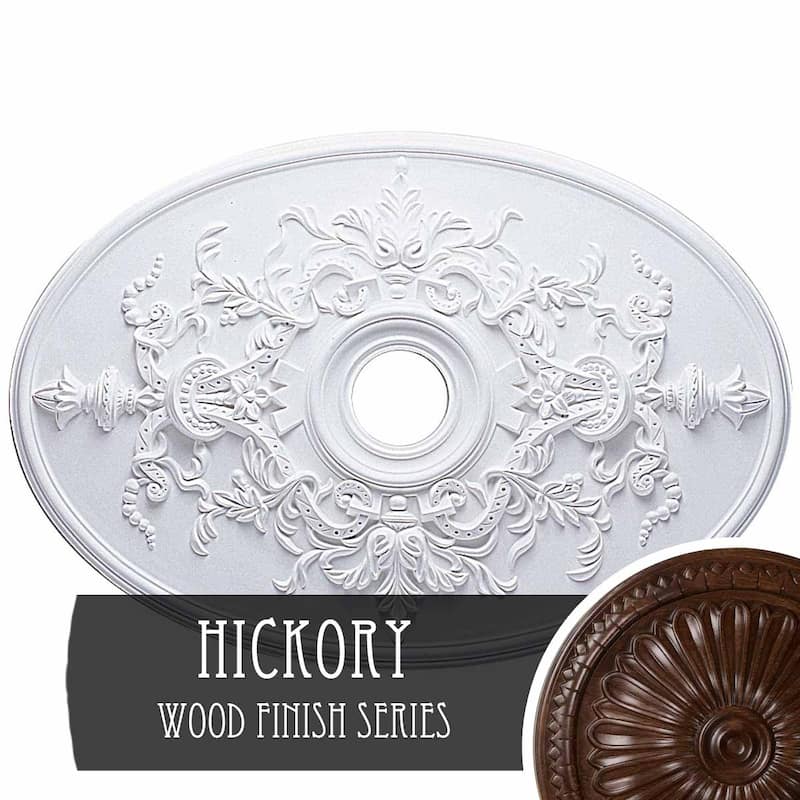 30 3/4"W x 21/14"H x 3 7/8"ID x 1 5/8"P Alexa Ceiling Medallion