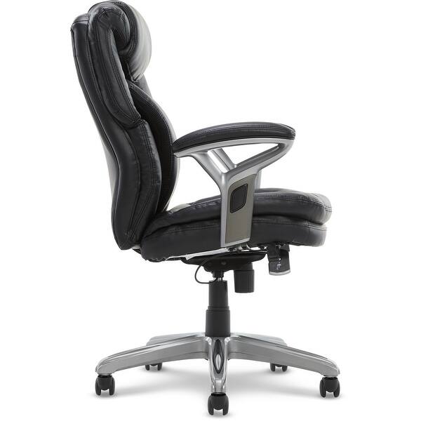 Serta Bonded Leather Air Health And Wellness Mid Back Office Chair Overstock 9066779