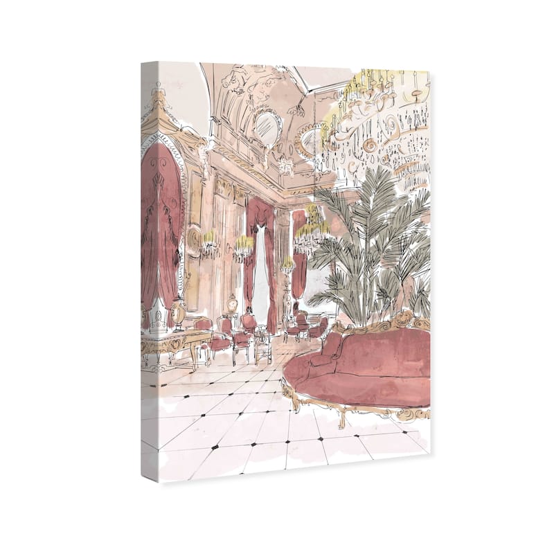 Wynwood Studio Fashion and Glam Grand Party Room Pink and Light Pink Modern & Contemporary Wall Art Canvas Print