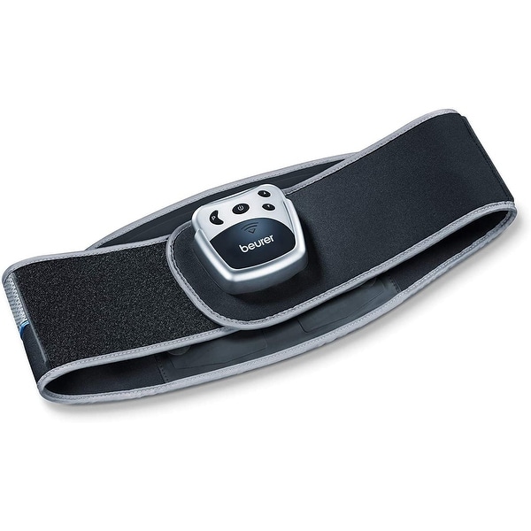 Lower Back Support Pain Relief Belt Unit Muscle Stimulator Adjustable - Black. Opens flyout.