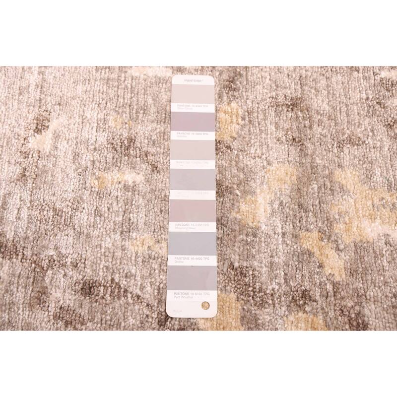 ECARPETGALLERY Hand-knotted Legacy Grey Silk Rug - 5'8 x 7'11