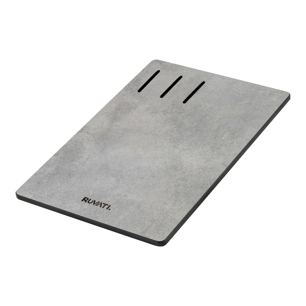 Ruvati Composite Cutting Board for Granite Workstation Sinks - Textured Concrete finish - RVA1202CR