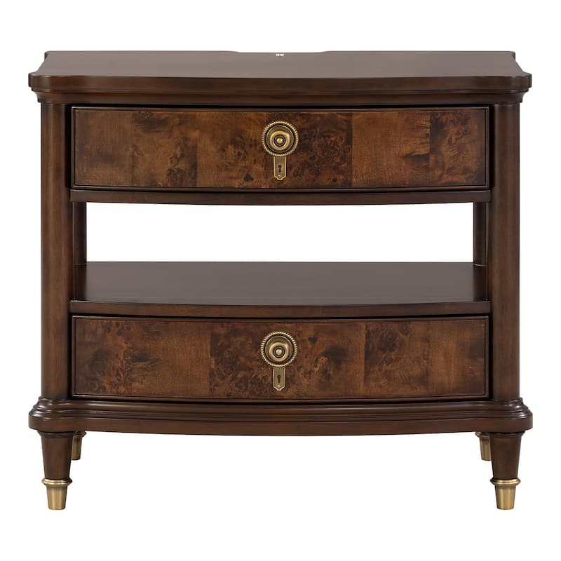 Furniture of America Prylen Modern 3-Piece Dark Cherry Solid Wood Chest and 2-Nightstand Bedroom Set