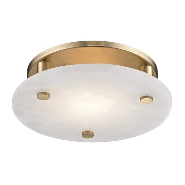 slide 2 of 10, Hudson Valley Lighting Croton Single Light 12" Wide Integrated LED Aged Brass