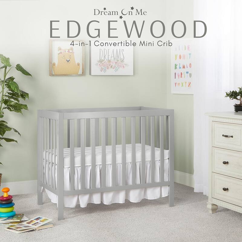 Dream On Me Edgewood 4-in-1 Convertible Mini Crib