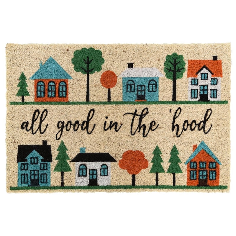 Good Neighborhood 24x36 Coir Doormat by Kosas Home
