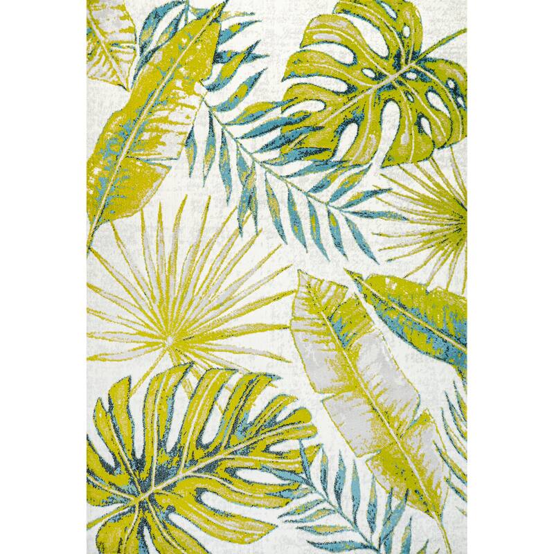 JONATHAN Y Magnolia Modern Botanical Flower Area Rug