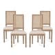 preview thumbnail 39 of 58, Regina Wood and Cane Upholstered Dining Chair (Set of 4) by Christopher Knight Home