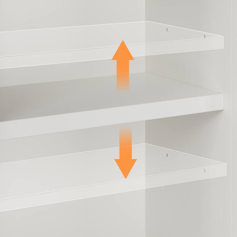 Modern 3-Door Cabinet with Adjustable Shelves