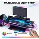 preview thumbnail 3 of 6, Gaming Desk with Storage and LED Lights, Computer Desk with Power Outlets USB C and Monitor Shelf for Home Office