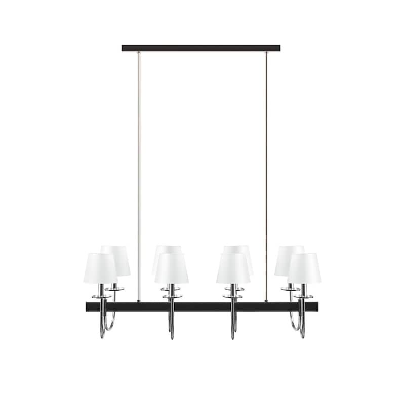8-Light Traditional Chandelier with Drum Shades for living room,bedroom,and dining room