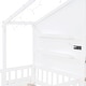preview thumbnail 13 of 13, Wooden Twin Size House Bed with Upholstered Sofa, Charging Station & Storage