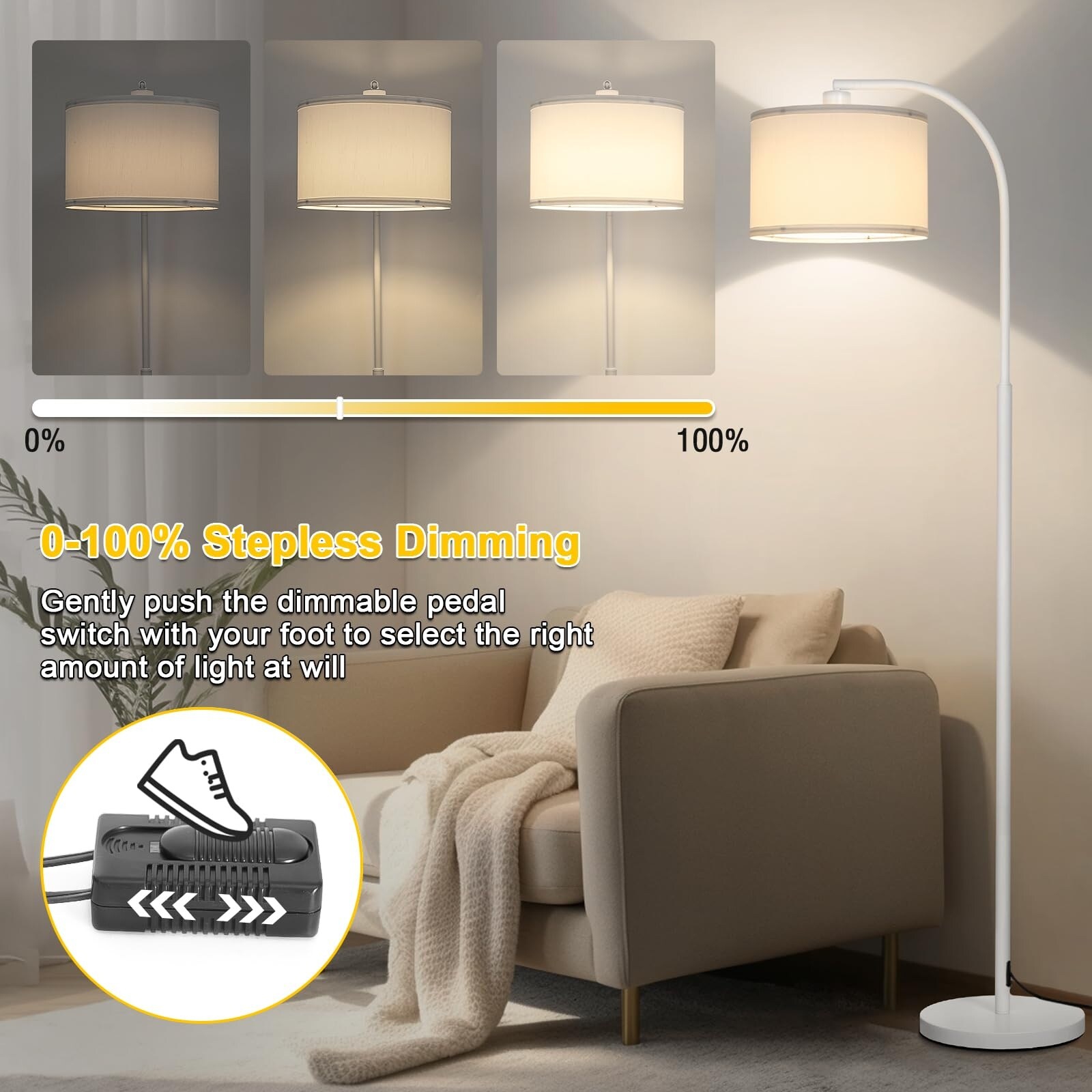 Dimmer switch for floor standing lamp on sale