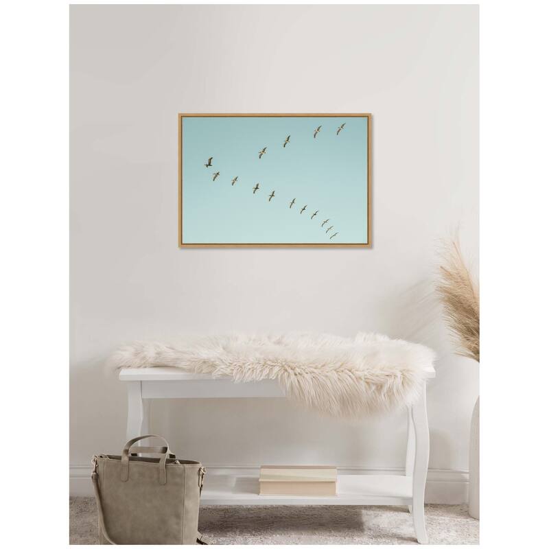 Kate and Laurel Sylvie Pelican Row #1 Framed Canvas by Alicia Bock