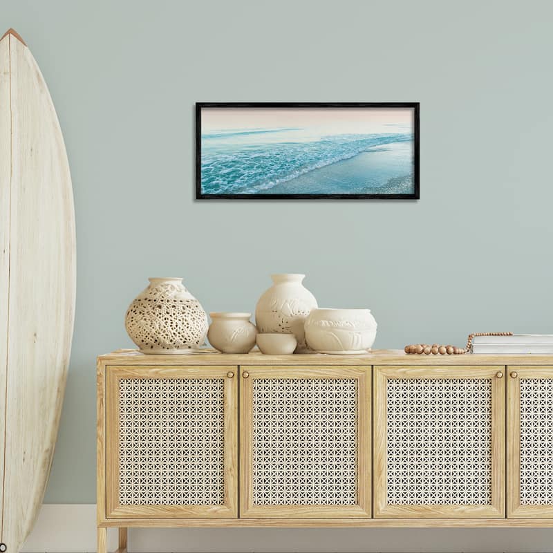 Stupell Luminous Sunset over Beach Framed Giclee Art Design By Mary Lou Johnson