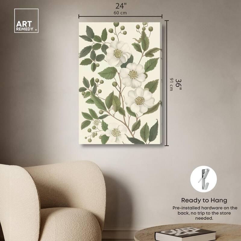 White Cherokee II Canvas by Art Remedy, Gallery Wrapped