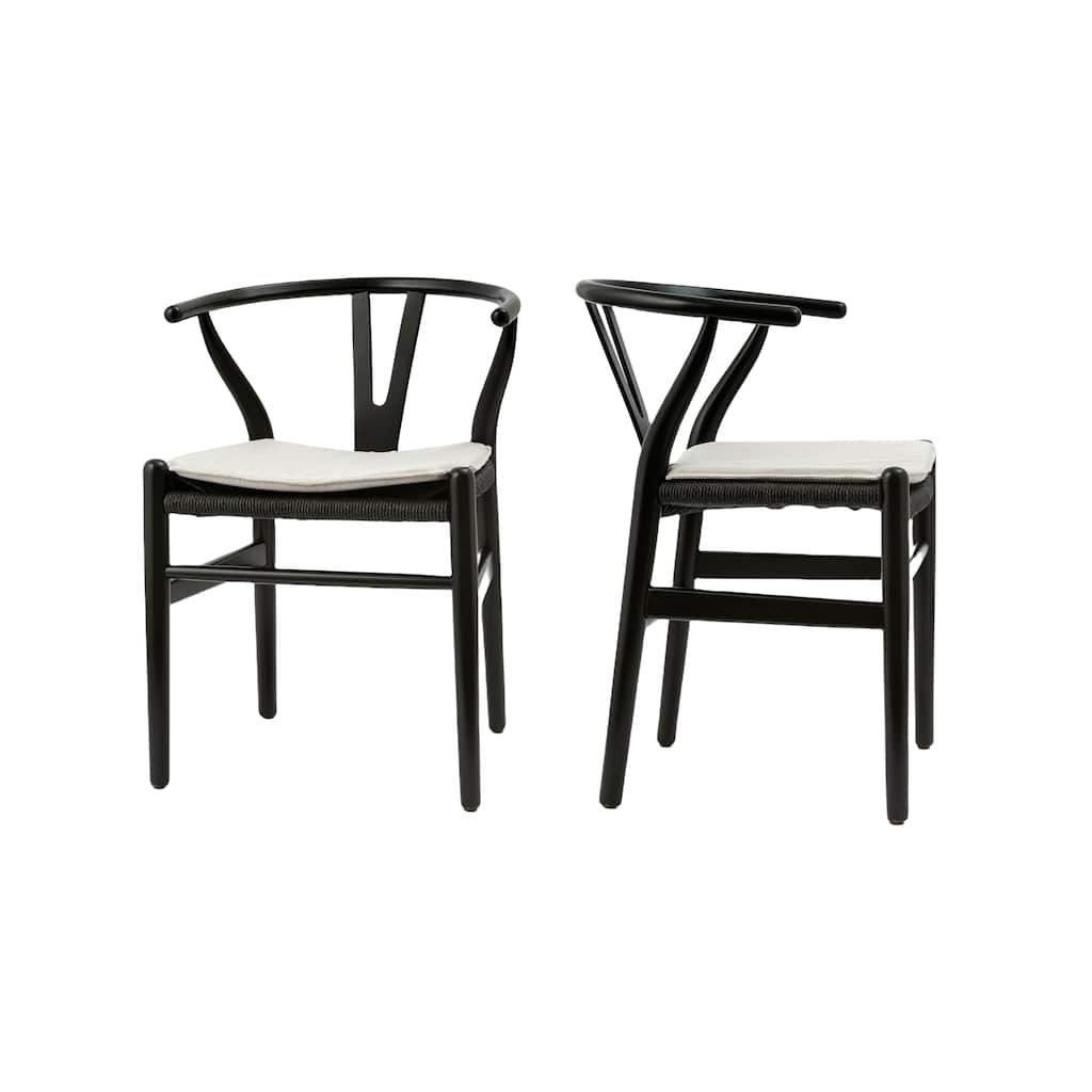 Dining Chairs for Dining Room,Soild Wood Weave Dining Chair,Armchair,Fully Assembled,Set of 2