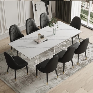 Double pedestal dining table set for eight - Bed Bath & Beyond - 38916005