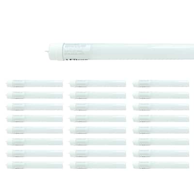 4FT T8 LED Tube Light, Type B Ballast Bypass Double Ended, 17W=45W, 2200LM, 5000K, Frosted, 25 Pack - White - 47.78