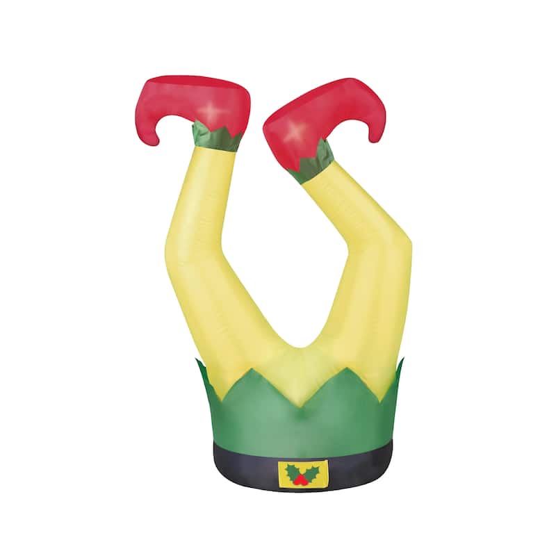 Occasions Inflatable Elf Legs, 3.5 ft Tall, Multicolored