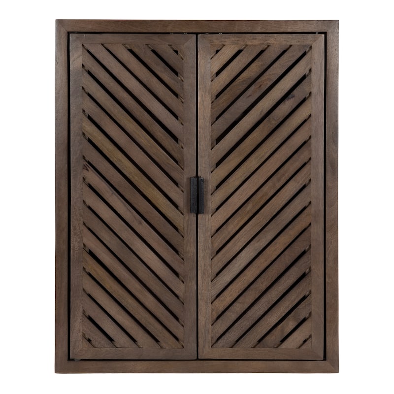Kate and Laurel Mezzeta Decorative Wood Wall Cabinet