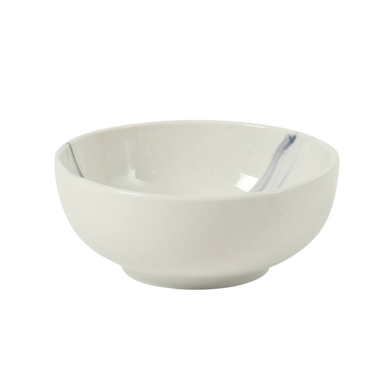 Gibson Home Cloudlight 12 Piece Plates and Bowls Dishes - Decorated Porcelain Ceramic Dinnerware Set - Service for 4