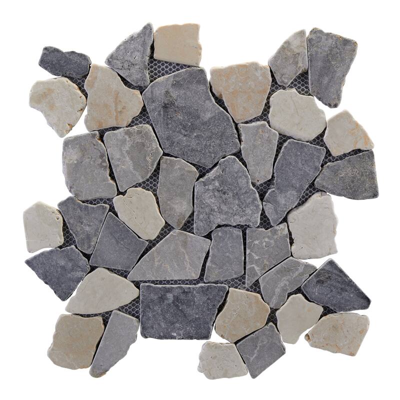 Full Eclectic 18 in. x 18 in. Marble Tumbled Wall and Floor Tile