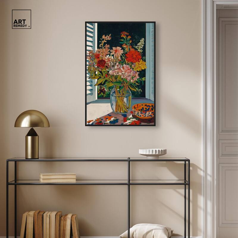 Vase on a Windowsill Canvas by Art Remedy