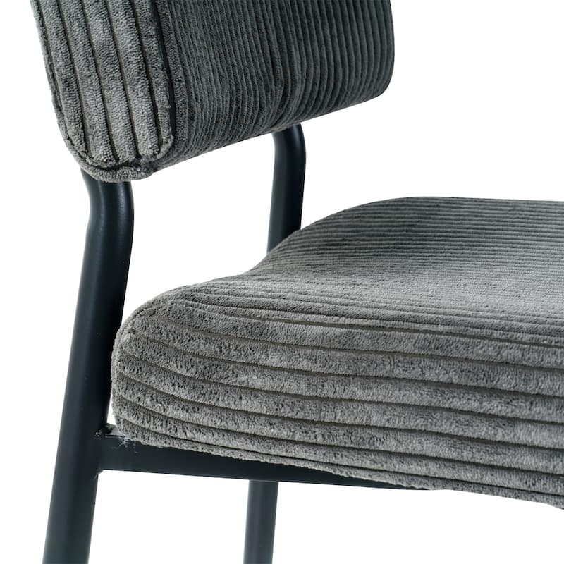 Fabric Seat Metal Frame Dining Chairs(set of 2)