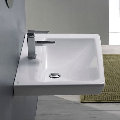 Nameeks CeraStyle 068000-U-One Hole Porto 21-7/8" Rectangular Ceramic