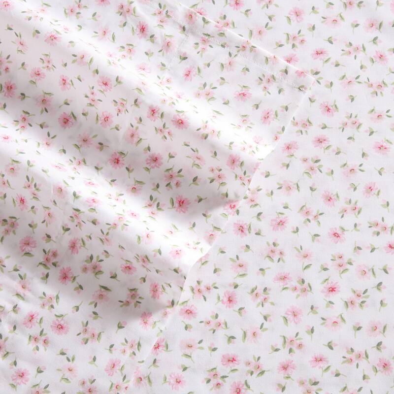 Laura Ashley Soft & Breathable Cotton Percale Deep-Pocket Sheet Set