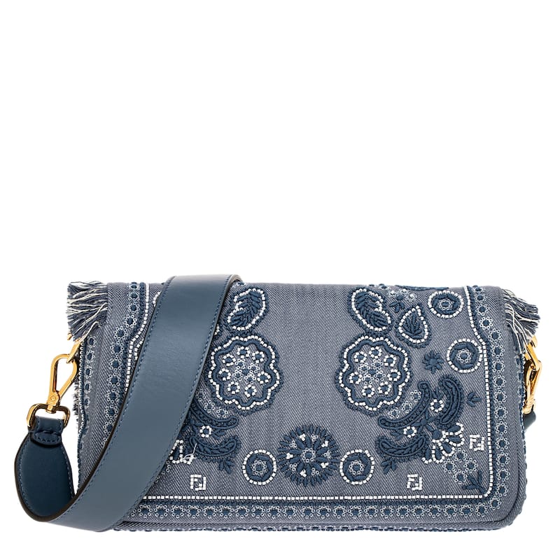Fendi Medium Denim Baguette