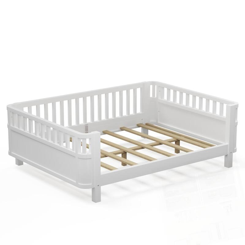 Wood Low Profile Bed Wood Platform Bed for Kids