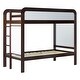 preview thumbnail 14 of 14, Walker Edison Twin over Twin Bunk Bed with Ladder