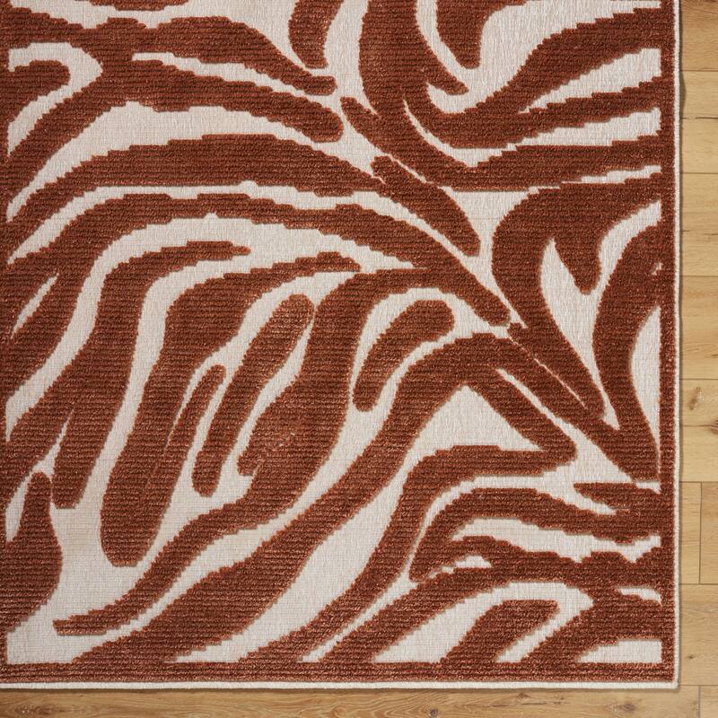 Livabliss Lyna Modern Floral Washable Area Rug