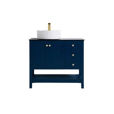 Elegant Lighting VF16236 Ralph 36" Free Standing Single Basin Vanity - Blue