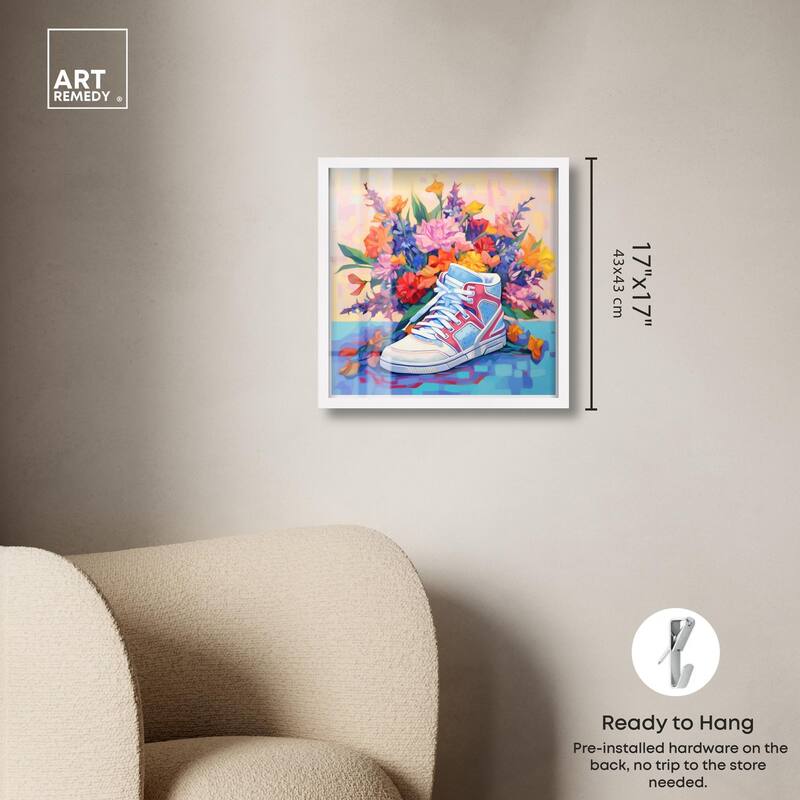 Colorful Sneaker Bouquet II Shadowbox by Art Remedy