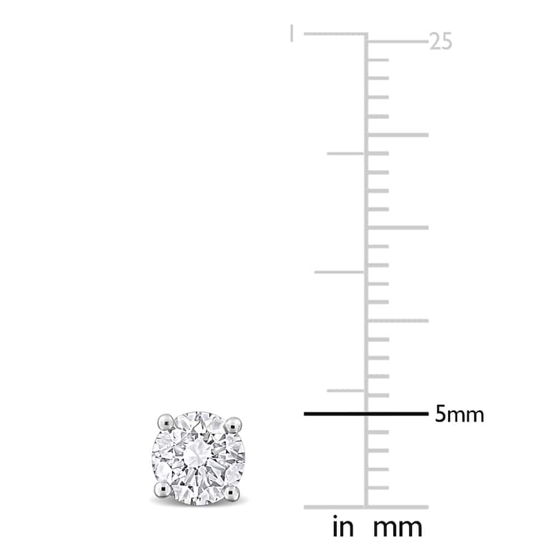 Miadora Sterling Silver Lab Grown Diamond Stud Earrings 1/4 to 1ct tw (GH VS1;VS2)