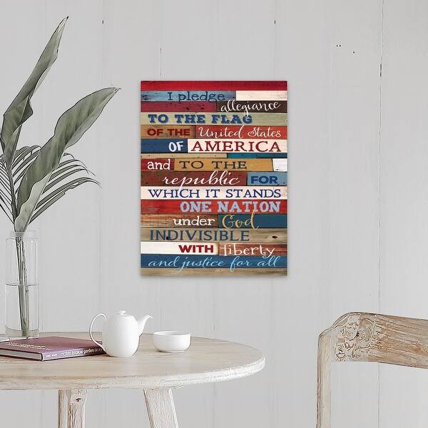 Shop Pledge Of Allegiance Canvas Wall Art Overstock 25514447
