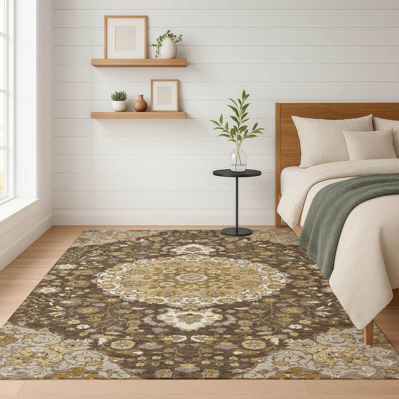 Machine Washable Indoor/ Outdoor Global Eckley Chantille Rug