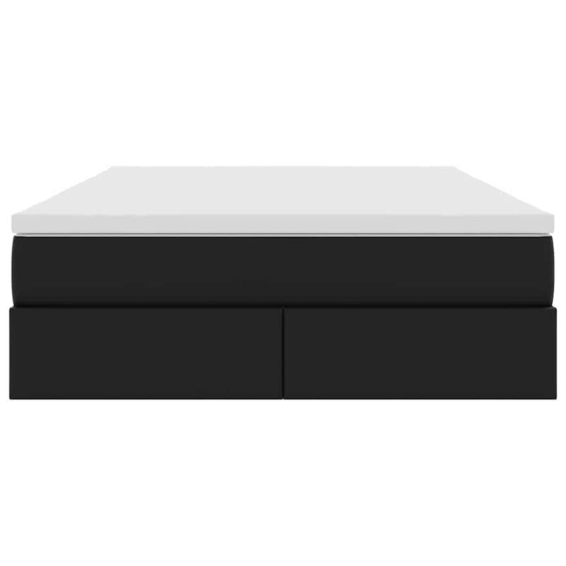 vidaXL Storage Bed with Mattress in Faux Leather